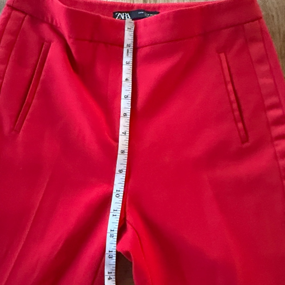 Zara Vibrant Red Trousers - Picture 3 of 7